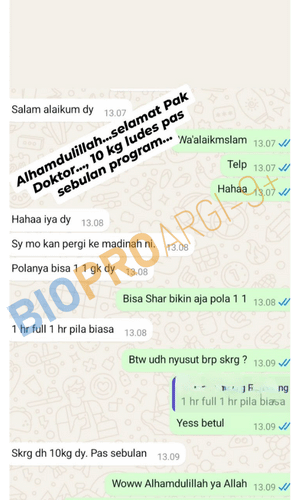 Testimoni BioProargi pengguna 5