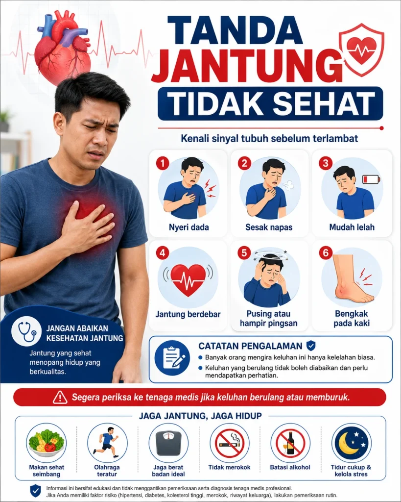 Tanda Jantung Tidak Sehat